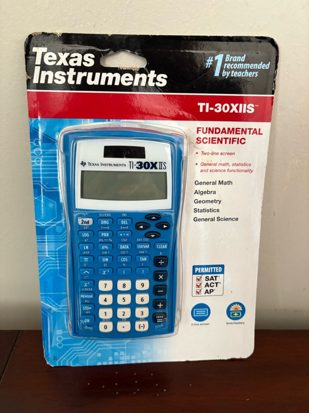 Texas Instruments TI-30X IIS Two-Line Scientific Calculator Blue SEALED/NIB